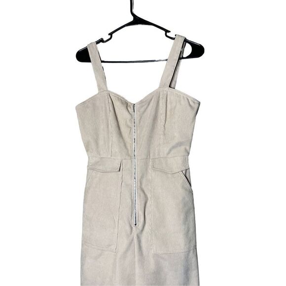 Nasty‎ Gal Corduroy Cream Zip Up Jumpsuit Size 6 - Picture 2 of 11